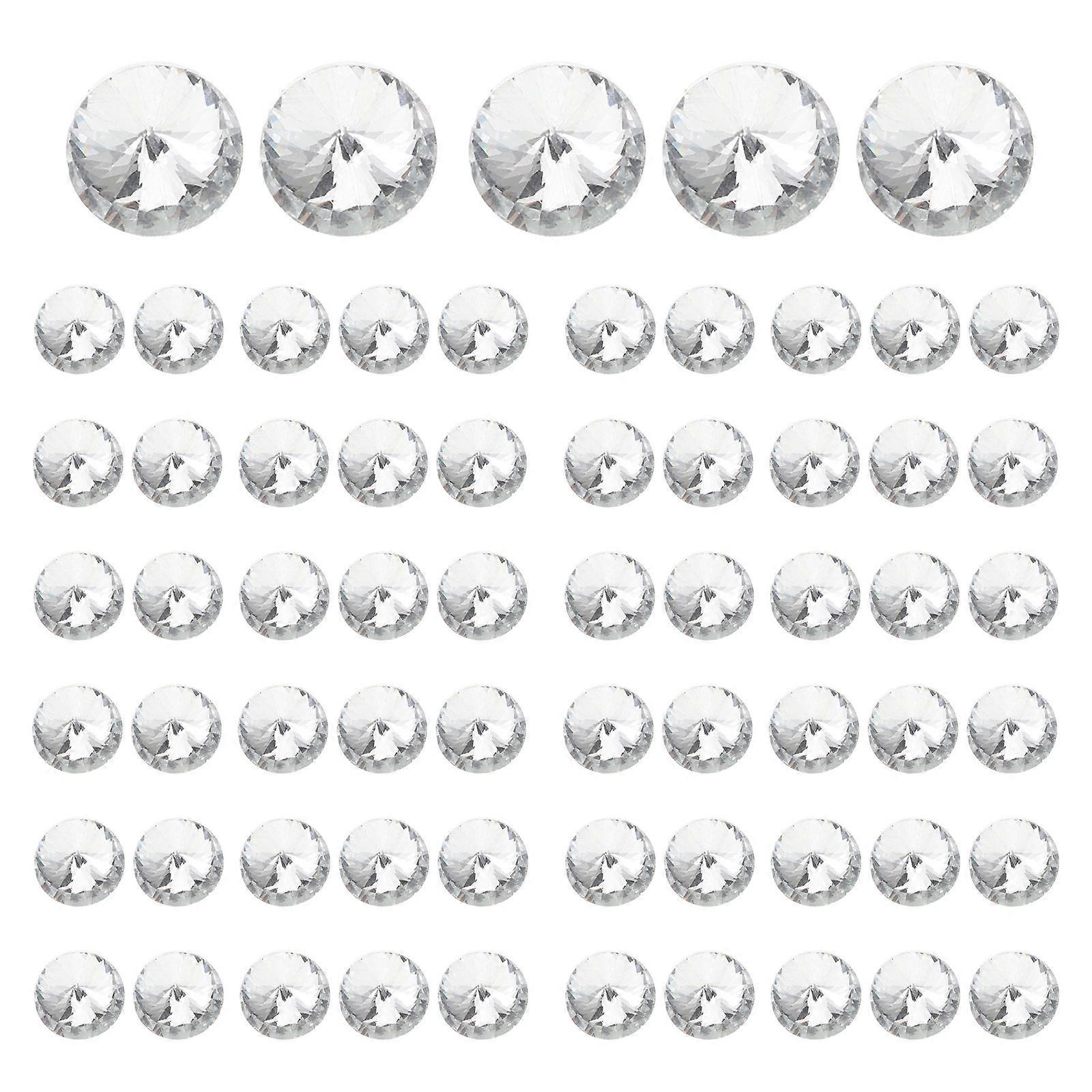 Transparent Acrylic Buttons with Metal Ring for Decoration Lightweight and Durable 50 Pieces
