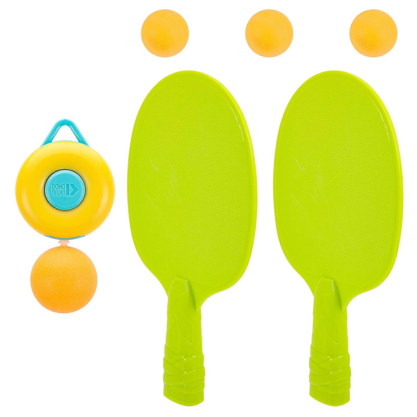 Hanging Pingpong Trainer Kit for Kids Made of Durable PP Material Green Color Adjustable Design for Playing Use