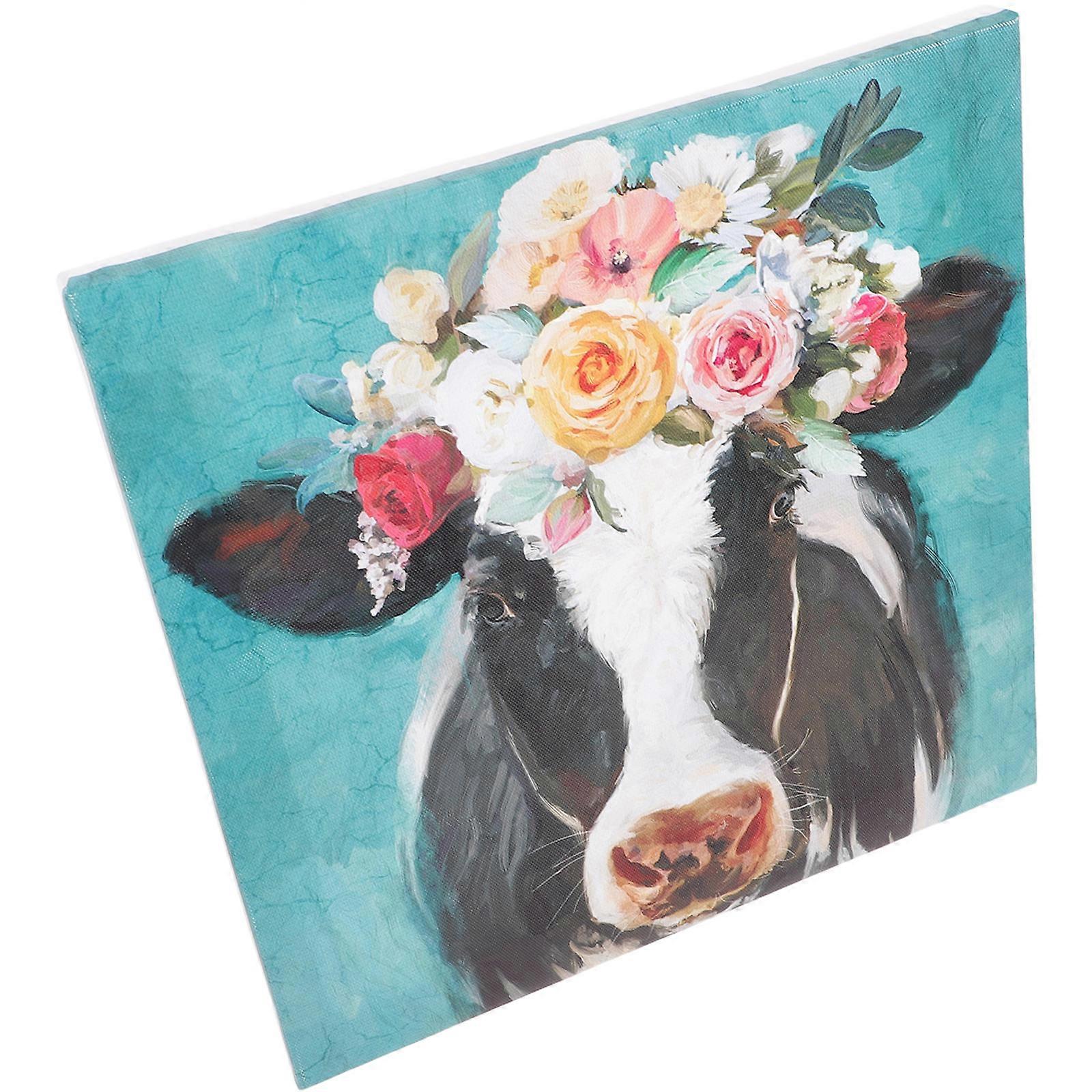 Rustic Animal Wall Decoration For Indoor Space Decoration Square Canvas 1Pack