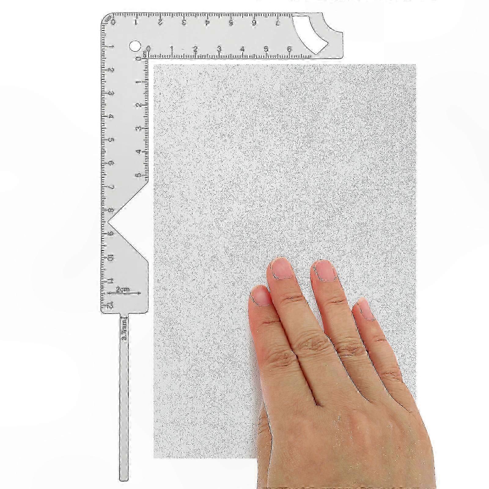 Bookbinding Positioning Ruler - 5-in-1 Metal Guide for Book Cover Making & Scrapbooking