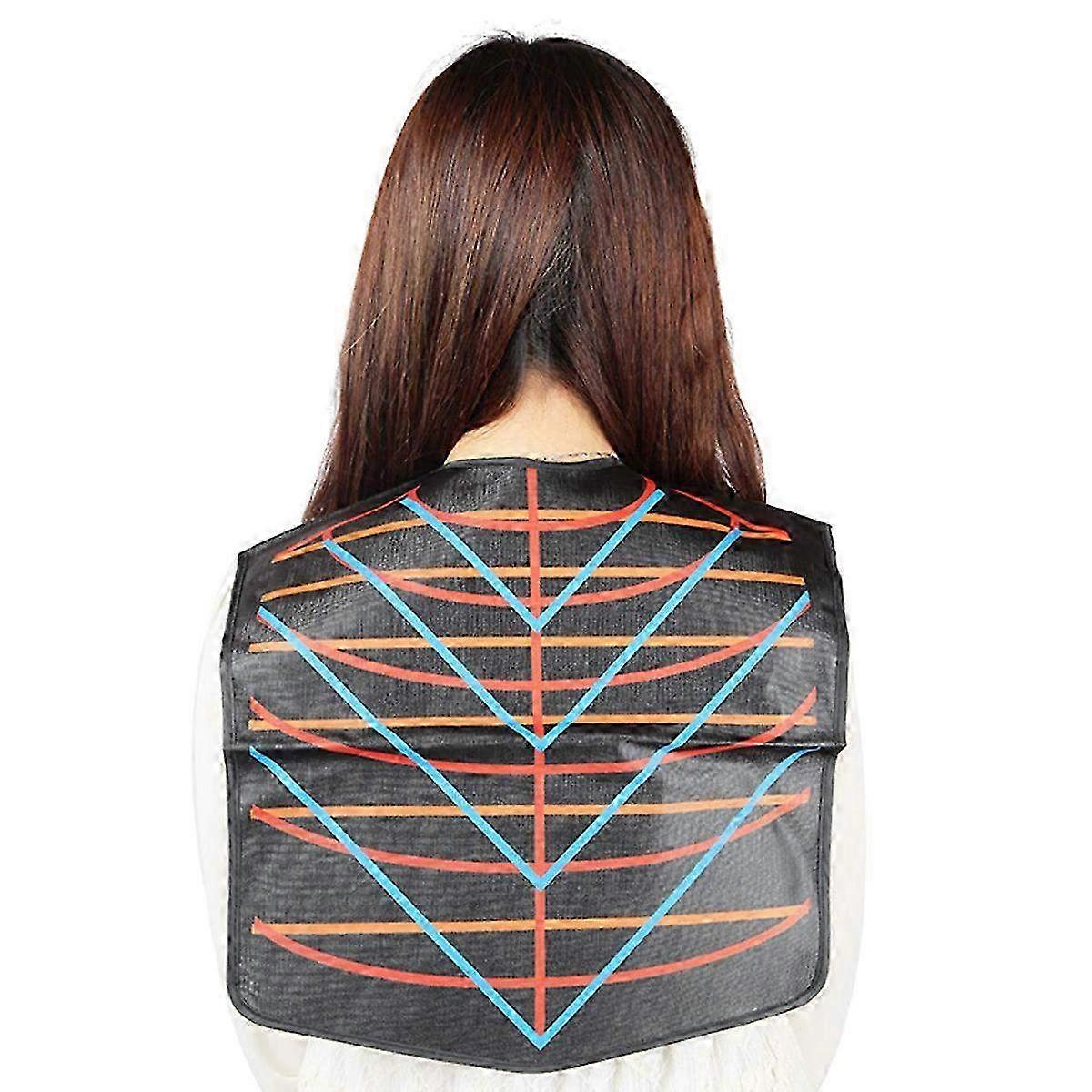 Waterproof Hair Cutting Cape with Angled Guidelines - Essential Professional Hairdressing Accessory for Salons & Home Use