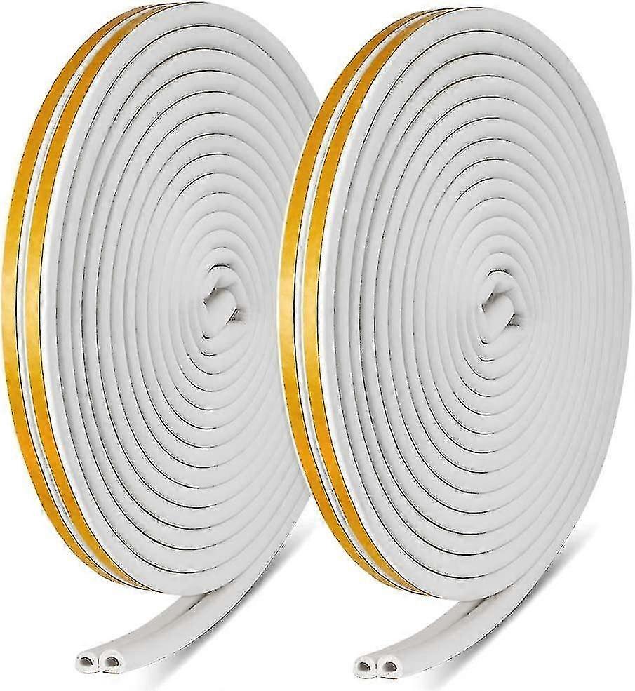 2 Rolls Sealing Tape For Doors, Self-adhesive Window Seal, D-profile, Rubber Seal, Window Gaps Against Cold Draught Noise 2025