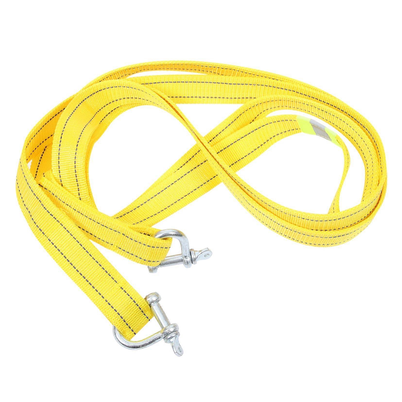 GlowintheDark Tow Strap with Hooks,  Capacity, Versatile for Trailers, Boats, and OffRoad Vehicles, Ideal for Outdoor Activities.