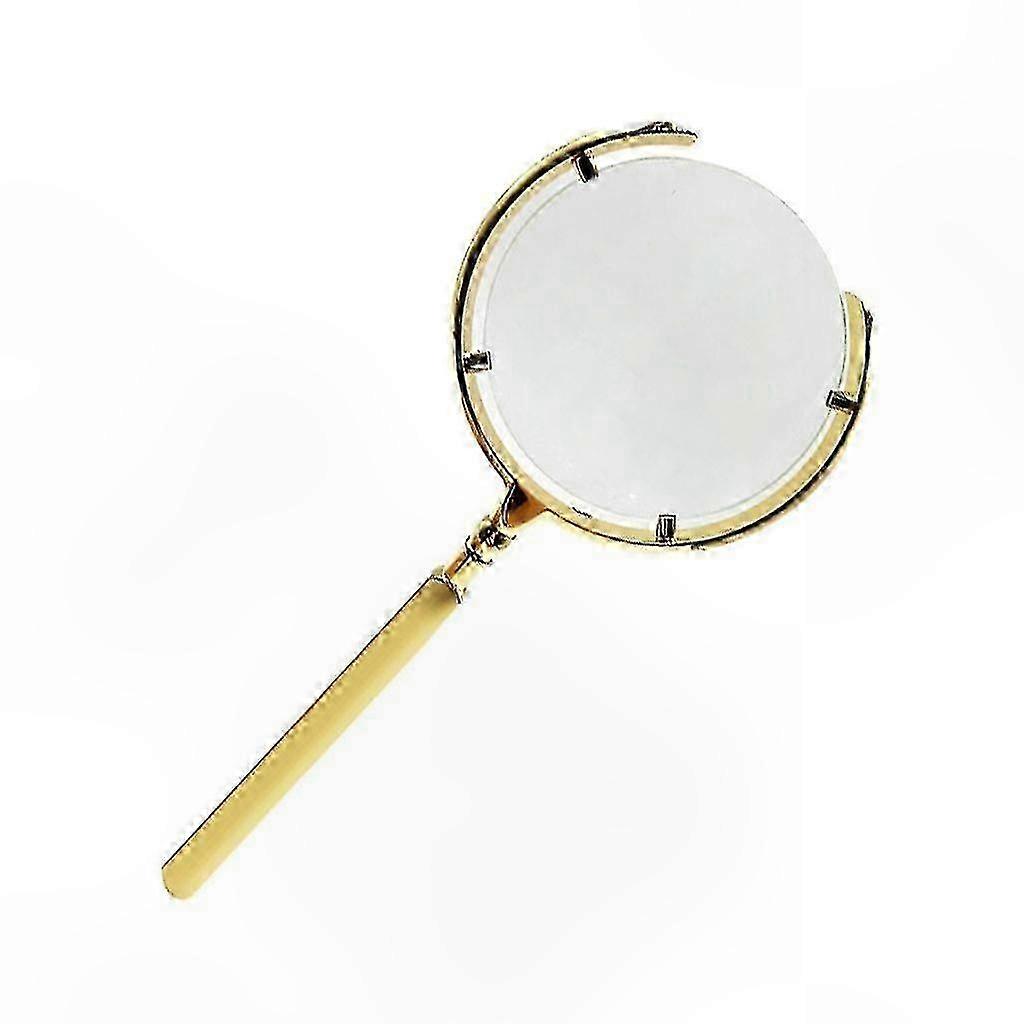 Handheld Metal Frame Magnifier - 10X Lens for Reading, Crafts, and Hobbies