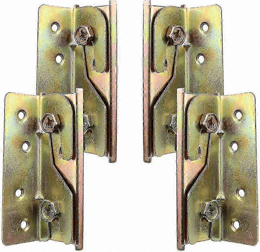 4-Pack Durable Bed Rail Brackets with Screws for Easy Installation