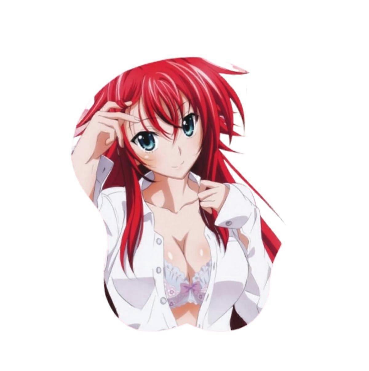 High School D×D Rias Gremory Mouse Pad With Wrist Rest Support 3D Non-Slip Gaming PC Mac Compatible Silica Gel Desk Pad