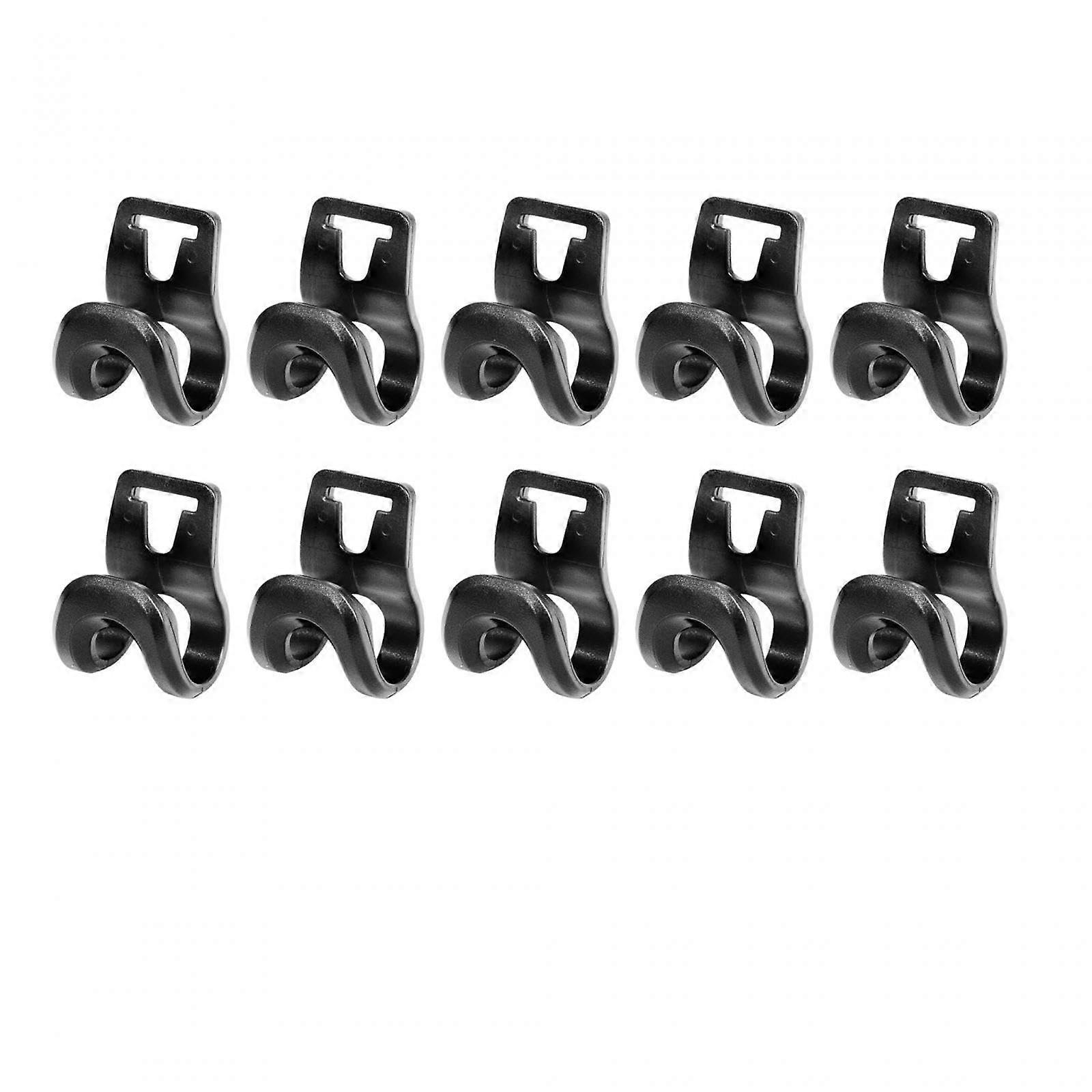 10pcs Tent Pole Clips Hooks for Tent Hangers, 9x18x8x8mm Durable Clips for Rain Shelter and Canopy Setup