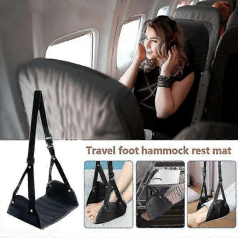Footrest Hammock for Airplane Train Bus Home Office to Reduce Swelling