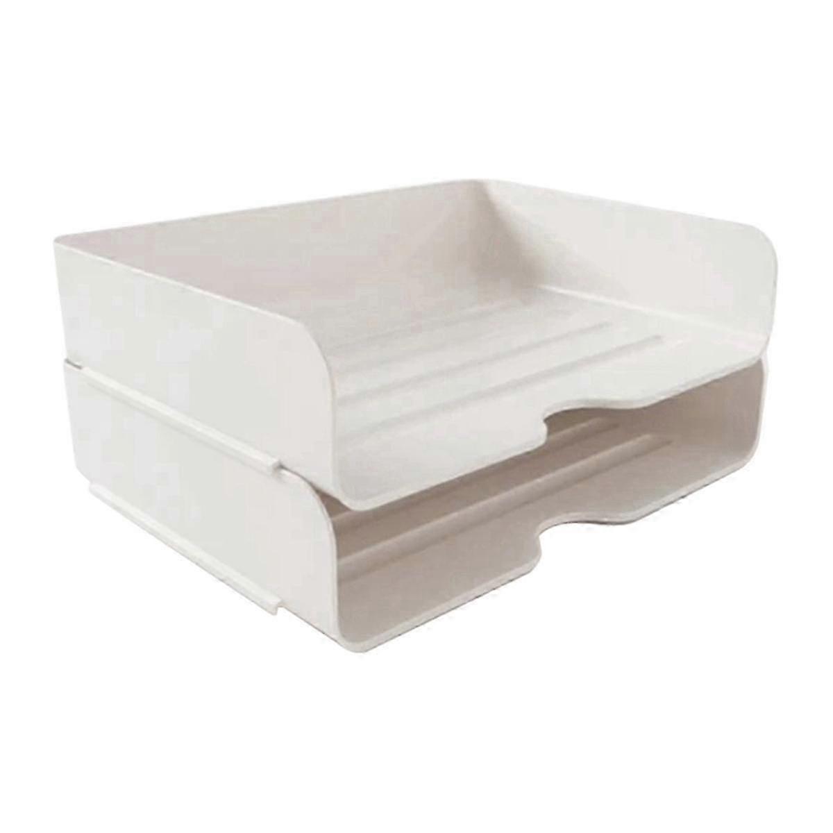 File Storage A4 Box with Multi-Layer Shelf - Desk Rack for Book Storage in Dormitory & Office Supplies