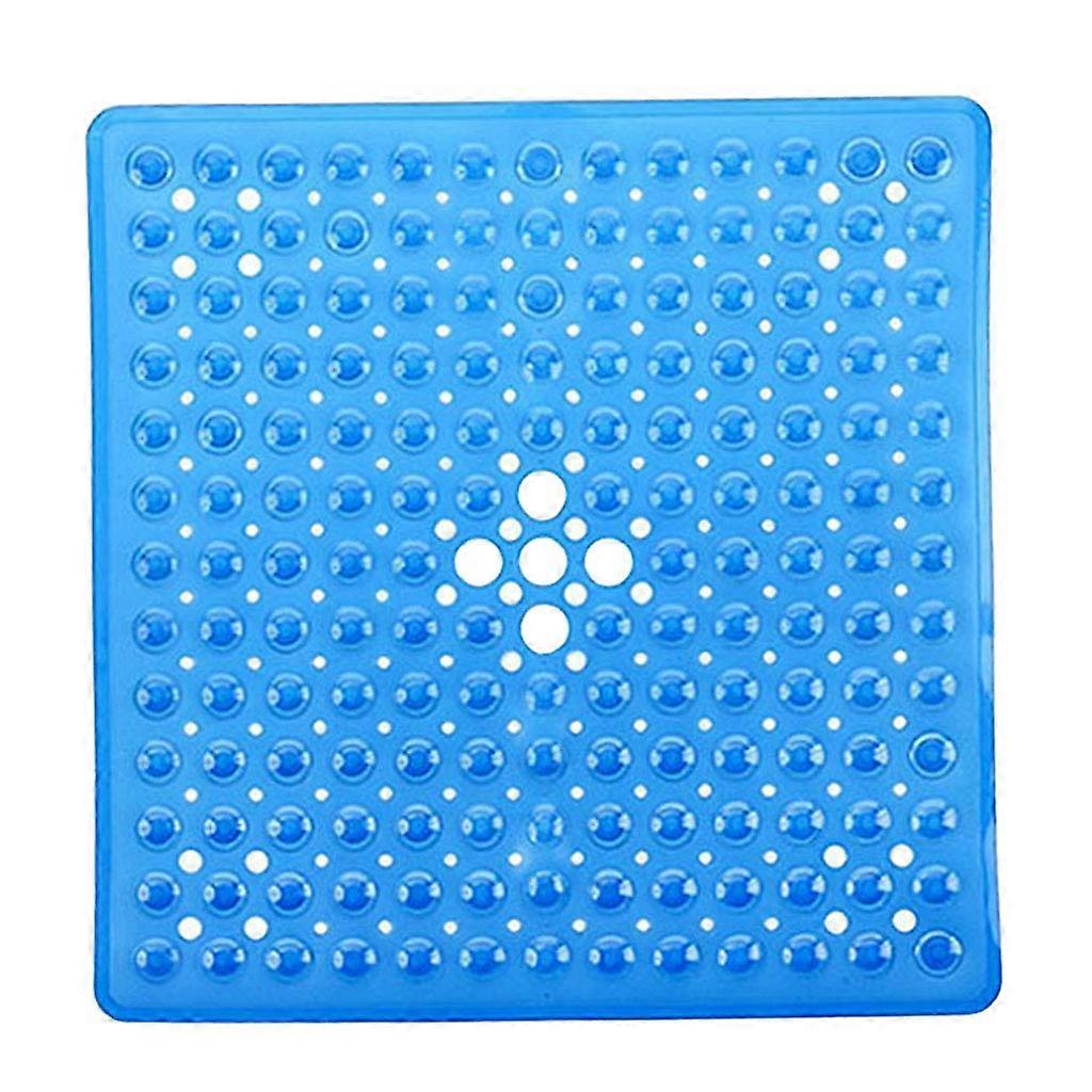 Non Slip Bath Mat With Suction Cups For Shower Transparent Blue