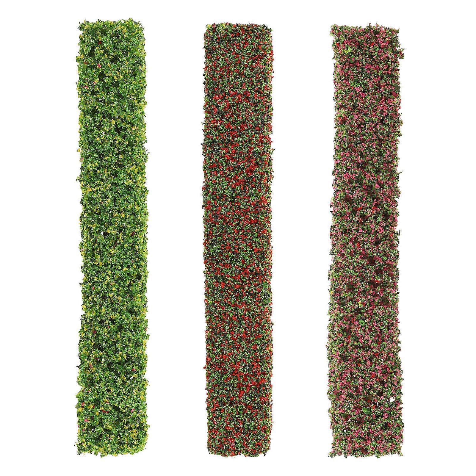 Mini Scene Garden Diy Mini House Layout for Doll House Hobbyists Abs Assorted Color for Flower Pot Landscaping 3Pcs