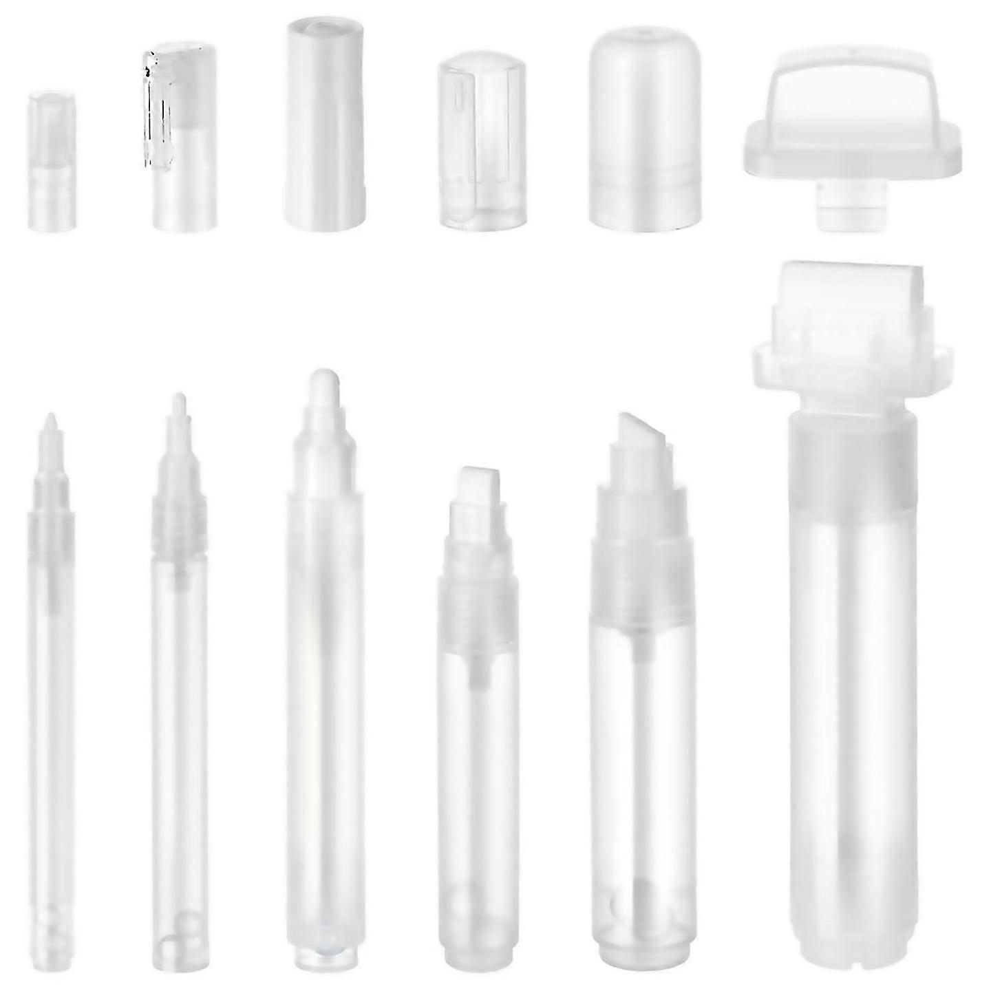 For 6pcs Graffiti Markers Set Clear Refillable Paint Marker