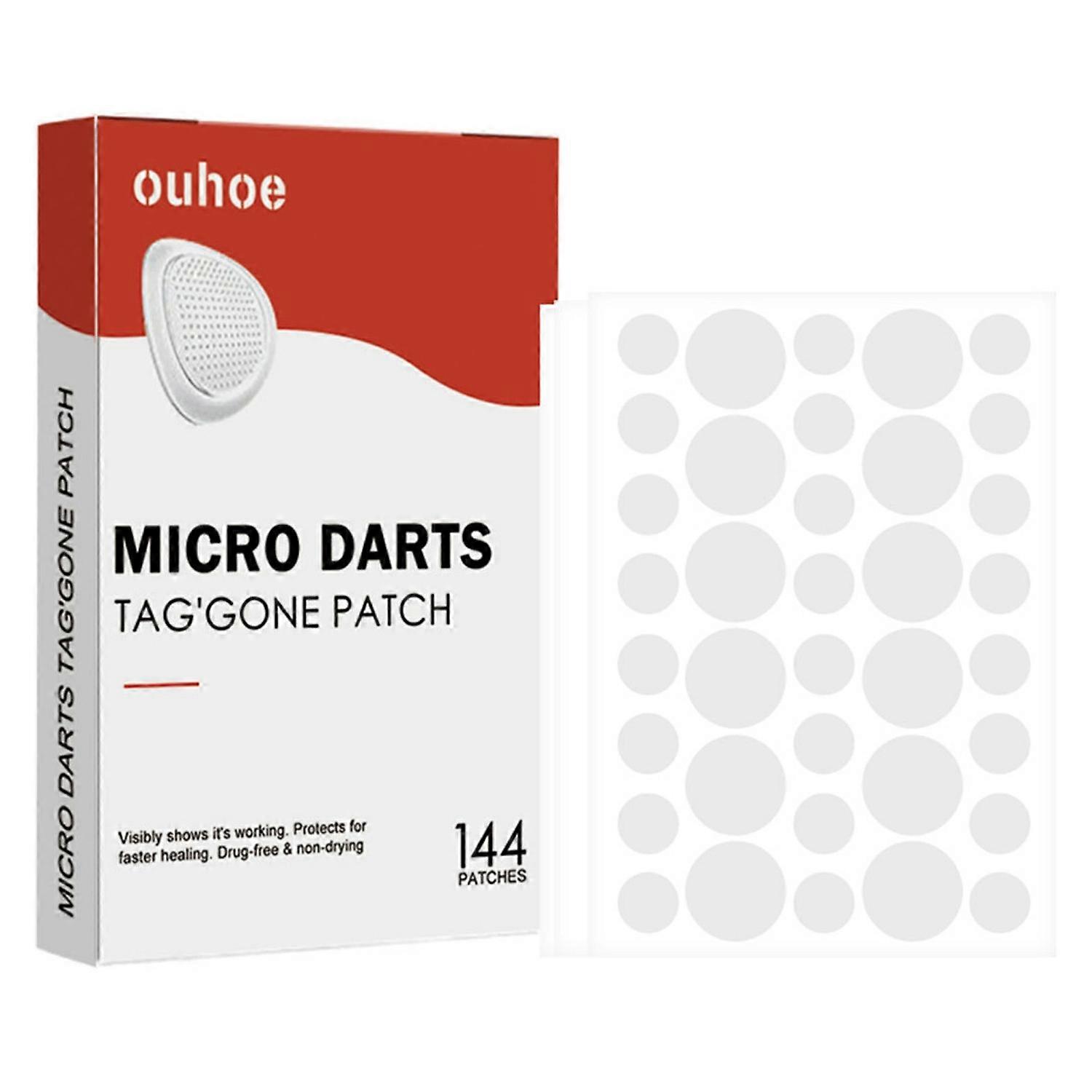 1-6x OUHOE 144Pcs Acne Patches Non Irritating Skin Blemish Treatment Pimple Sticker, OUA03-A039-144-