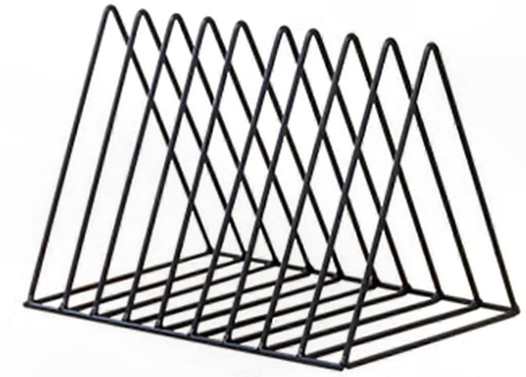 Gold Metal Magazine Rack - Bookshelf Organizer for Newspapers and Files