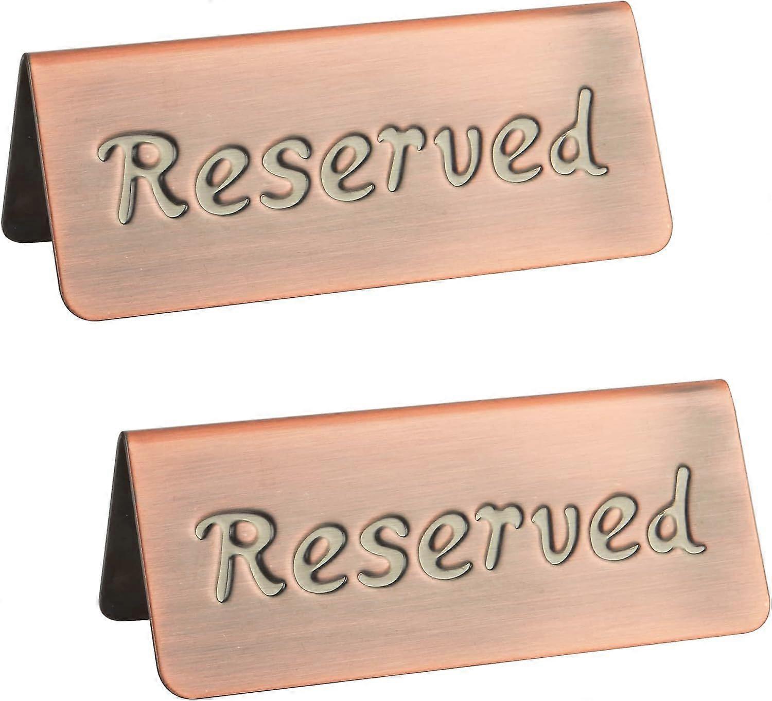 2 Pack Small Reserved Table Signs for Restaurants,Dinner