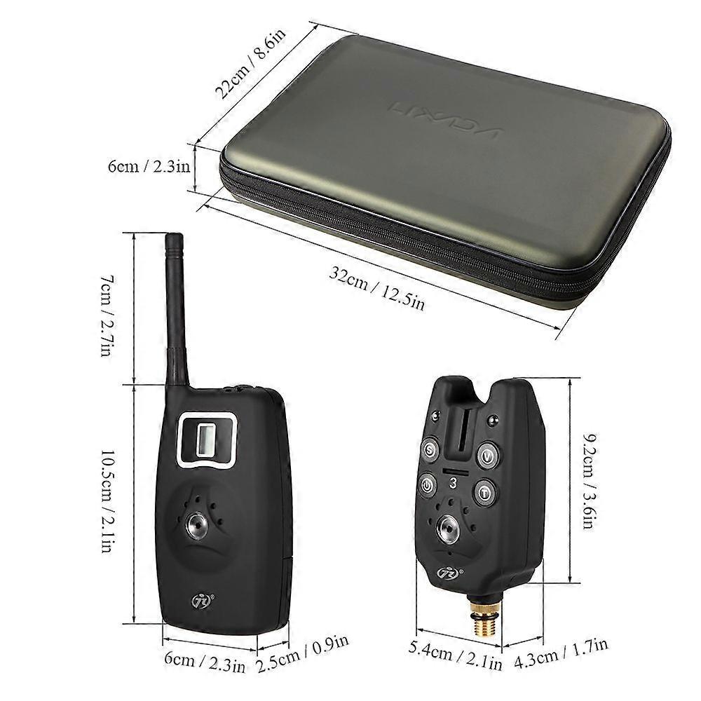 Fishing Bite Alarm with LED Indicator Wireless Fishing Alarm Receiver Transmitter Set Night Fishing Supplies