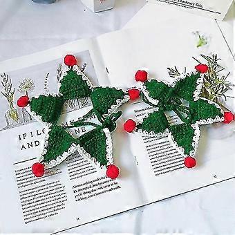 Dog Cat Collar Santa Claus Hand Knitting Collar Christmas Deer Knitting Woolpentagon