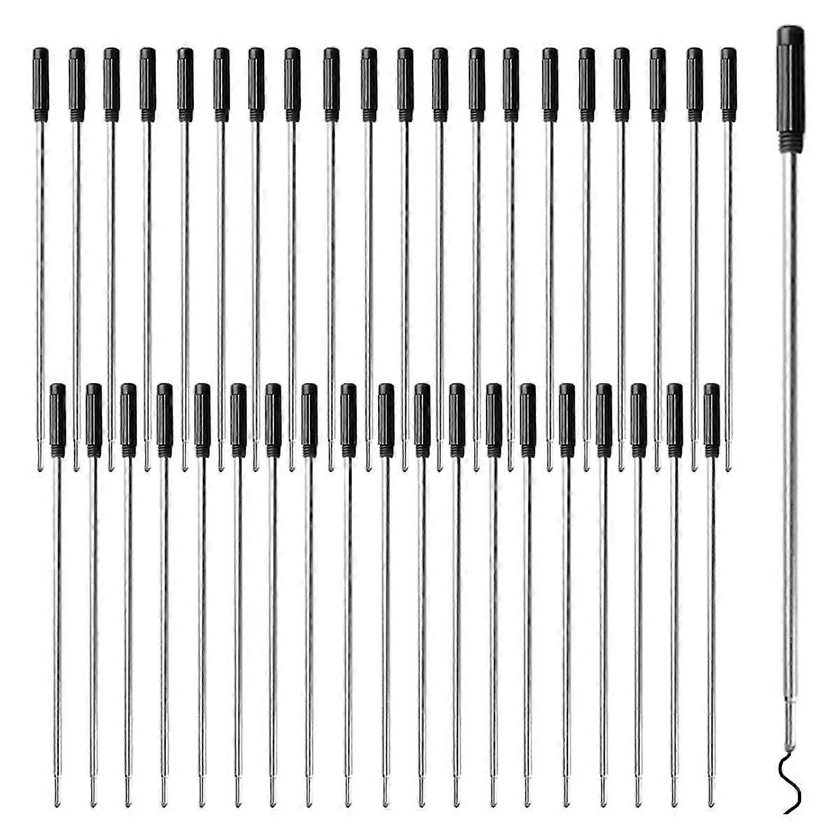 40pcs 11,6 cm / 4,57 polegadas Recargas de tinta de caneta preta
