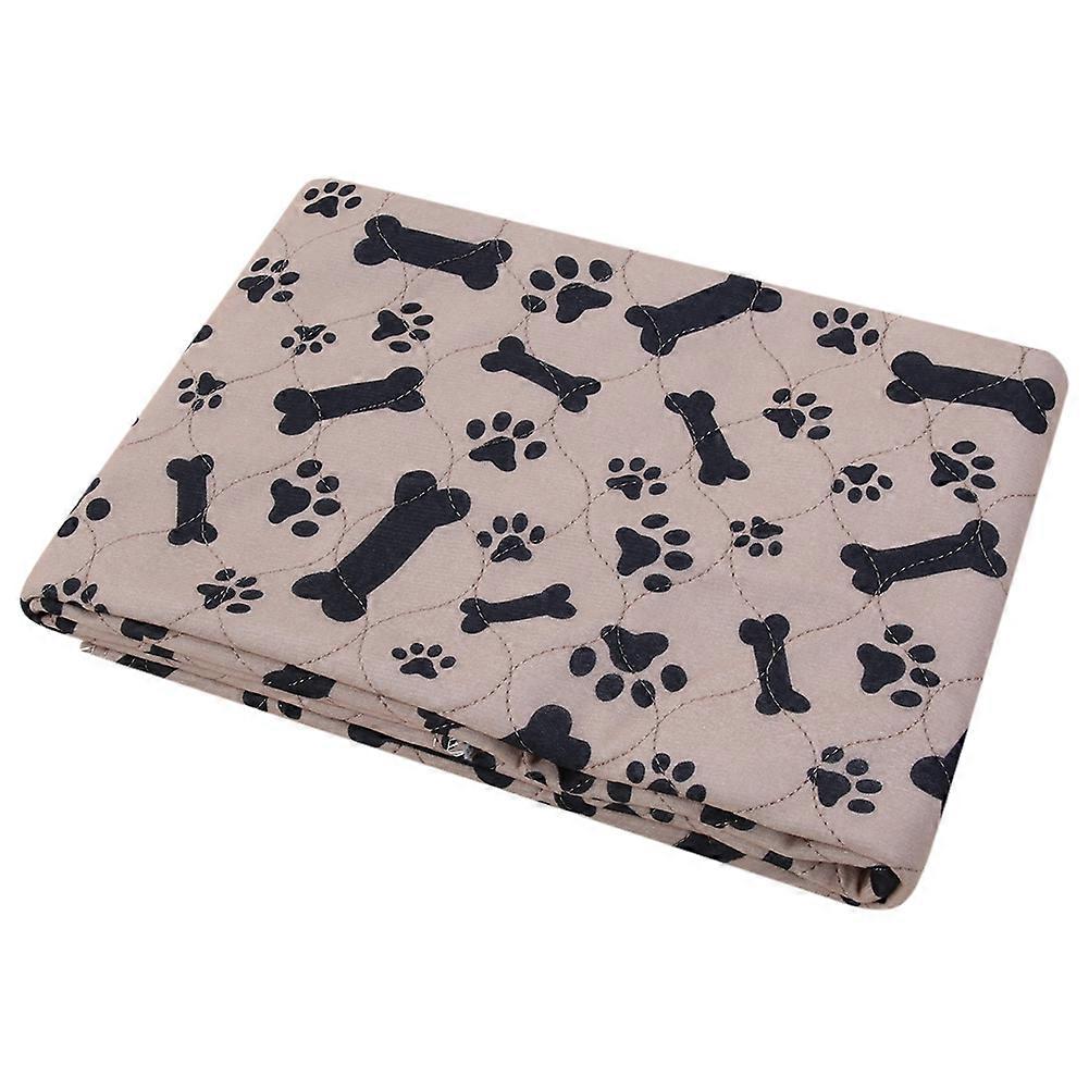 Polyester Reusable Waterproof Dog Cat Pee Bed Pad Carpet Pet Coffee Bone Urine Mat(40*60cm)