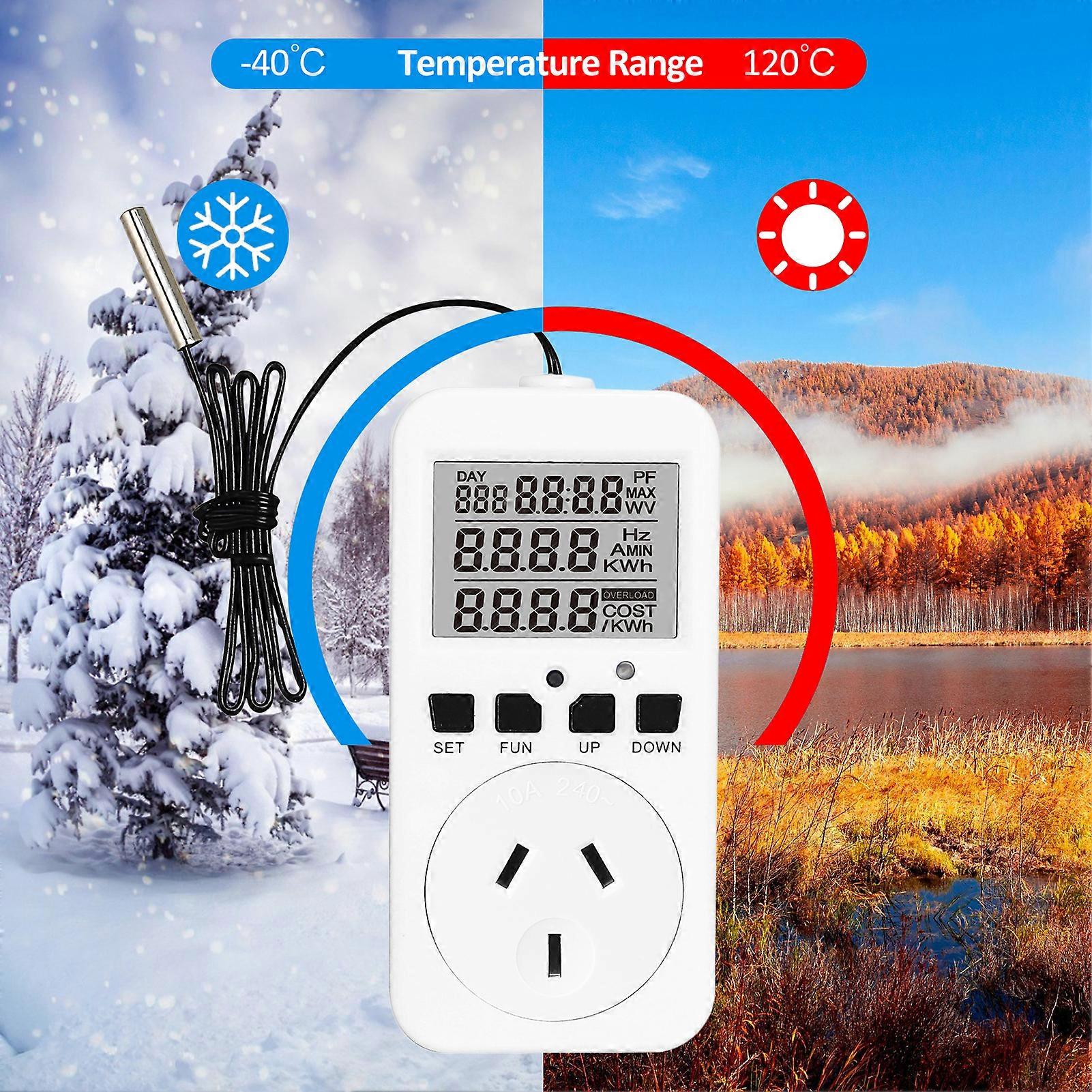 Digital Thermostat Plug Socket 240V 10A Temperature Controller