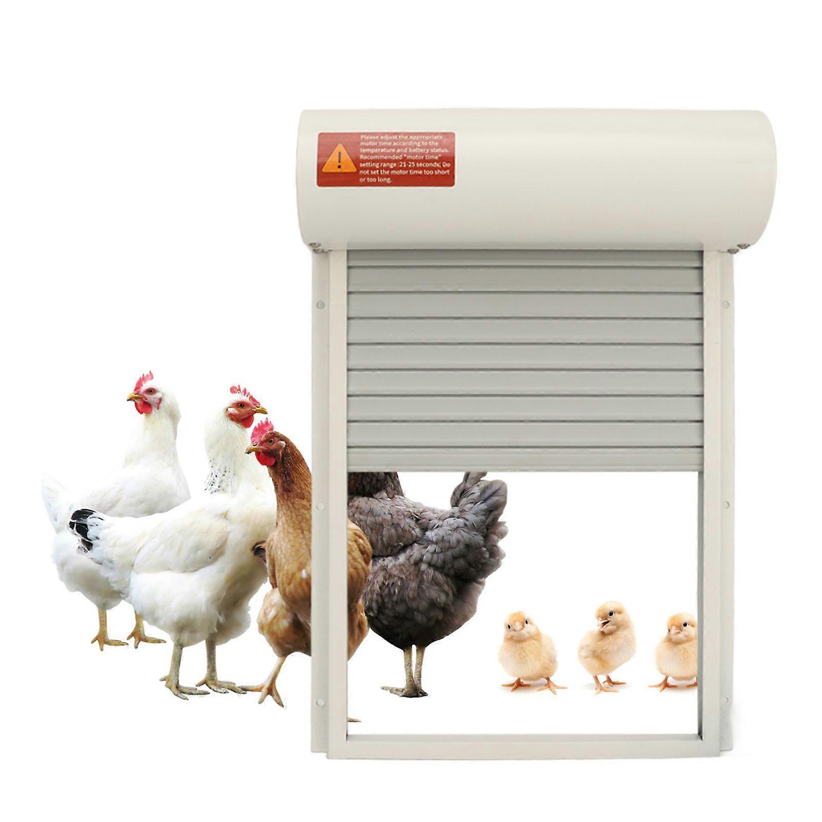 Auto Chicken Coop Door 37x24.7CM with LED Controller, Manual/Timing