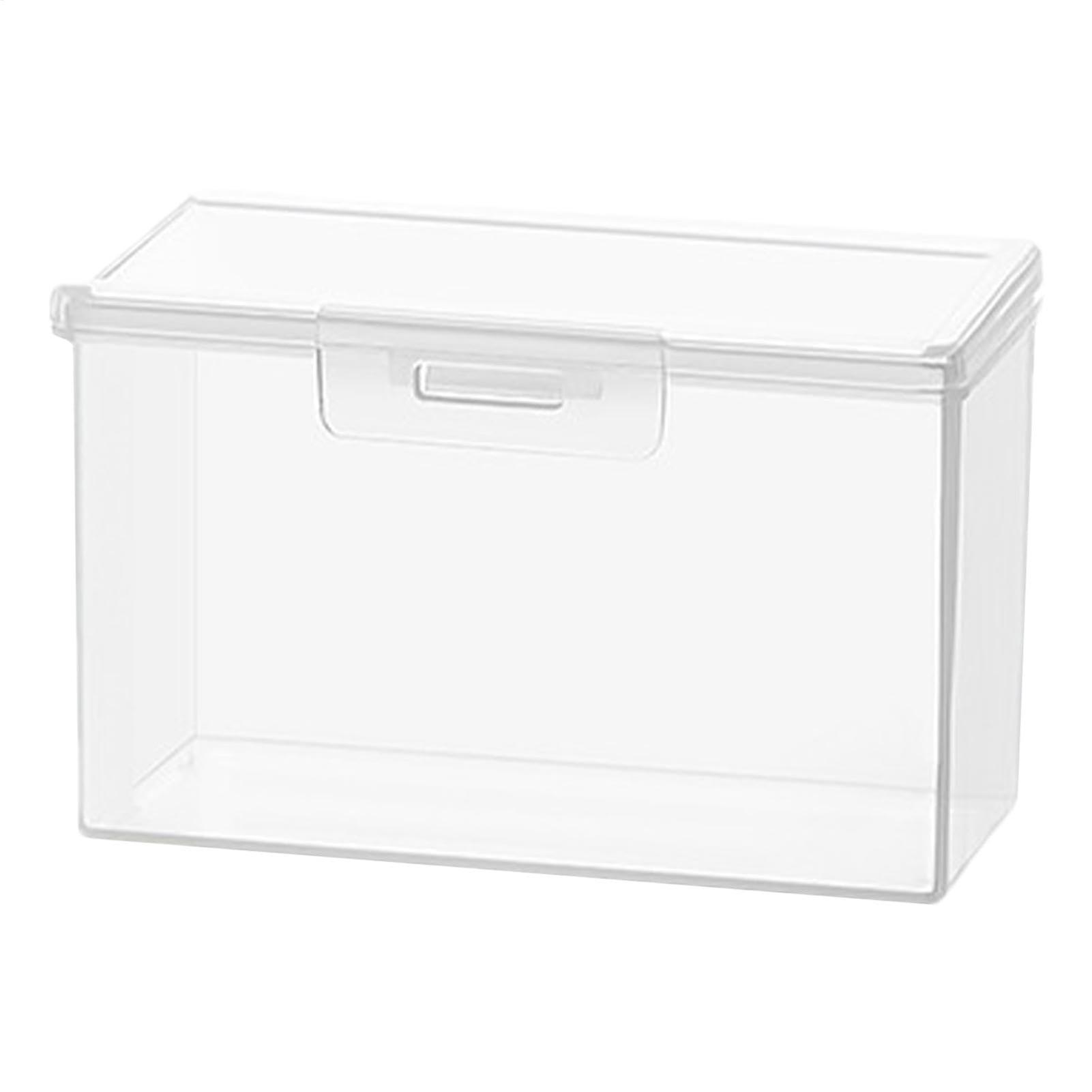 Portable Hairpin Storage Box, Cotton Buds Container and Dispenser, Transparent Travel Holder for Small Items