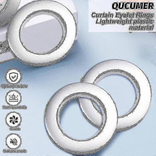Plastic curtain rings, multi-purpose, easy to install and rust-free