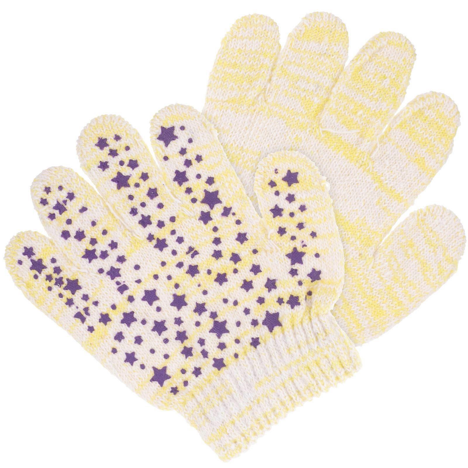Toddler Yard Work Gloves for Protection 1Pair Kids Gardening Gloves Fabric Coffee