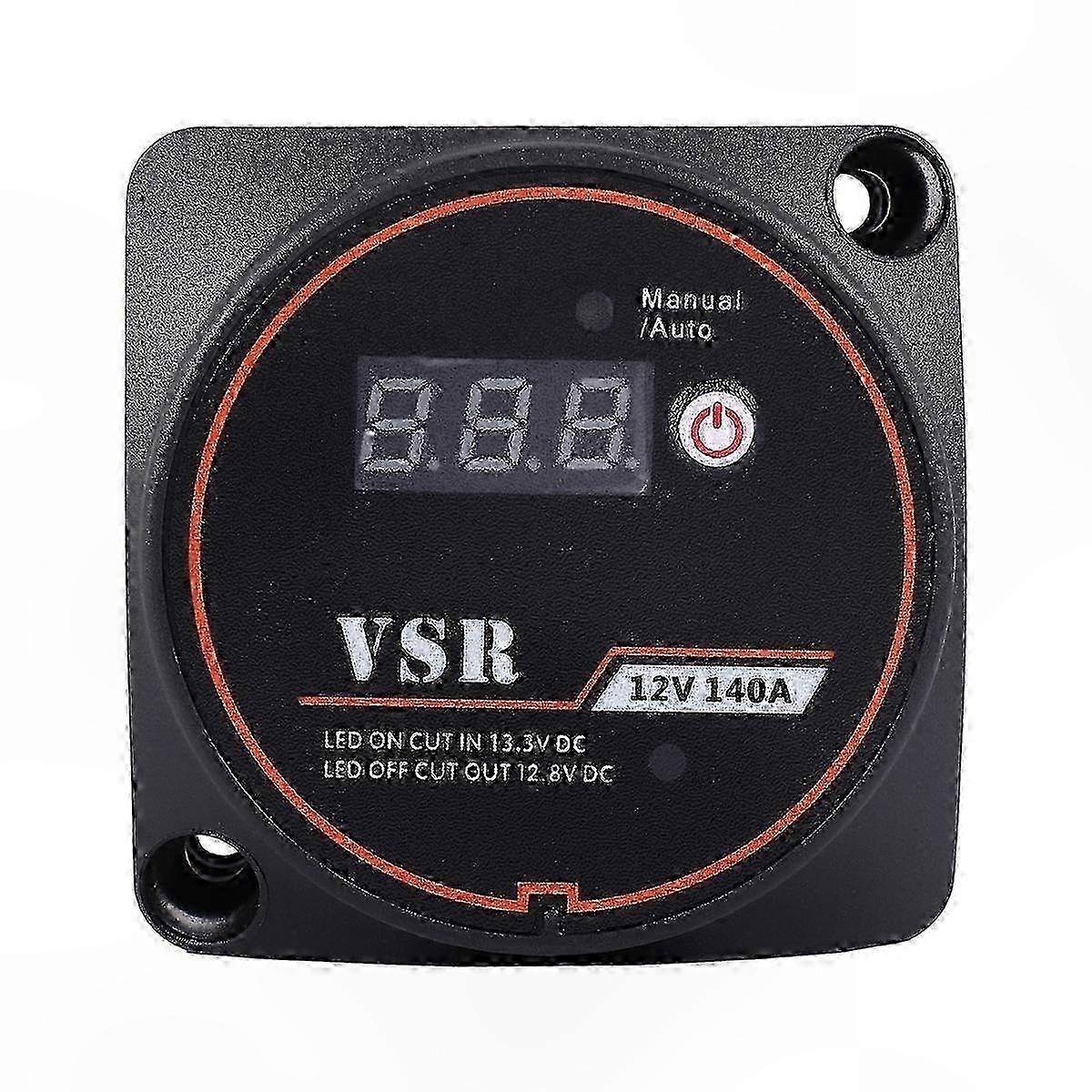 12V 140A Smart Battery Split Charge Relay with Digital Display for RV Camper Car Marine Applications