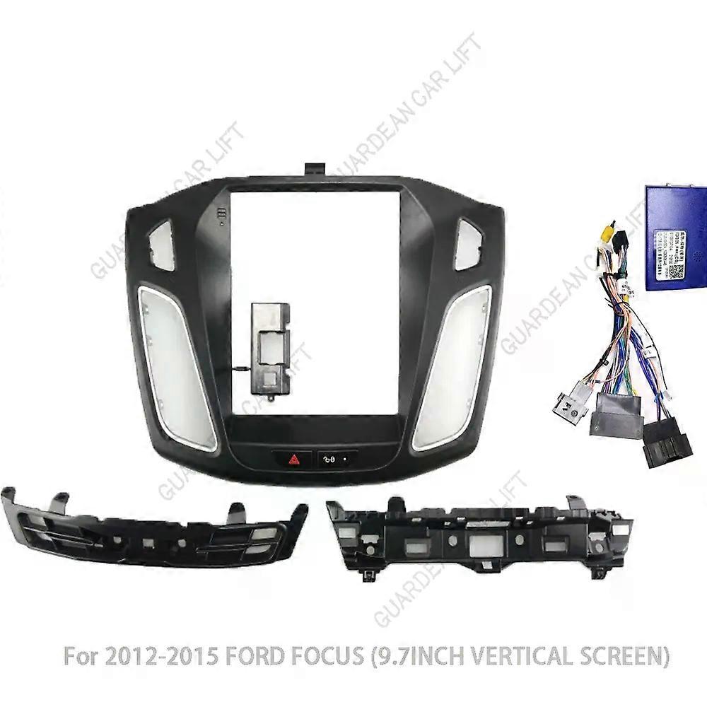 For Ford Focus 2012-2017(9.7 Inch ) Car Radio Fascias Android GPS MP5 Stereo Player 2 Din Head Unit Panel Dash Frame Installatio