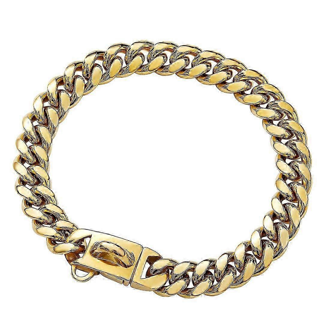 2025 Latest Model  Gold Dog Collar with Secure Design Buckle, Chew Resistant, Heavy Duty Stainless