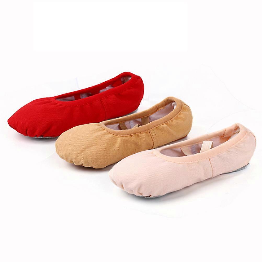 Ballet Slipper Soft Sole for Dancing 1Pair Red Ballet Dance Shoes