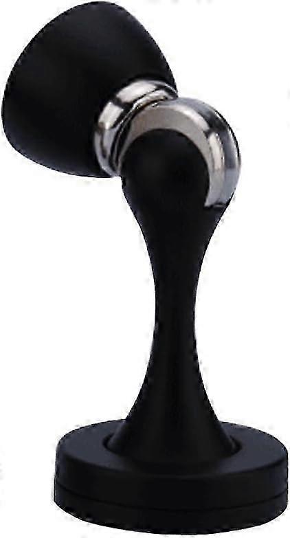 Solid Mental Magnetic Door Stop, Wall Mounted, Black