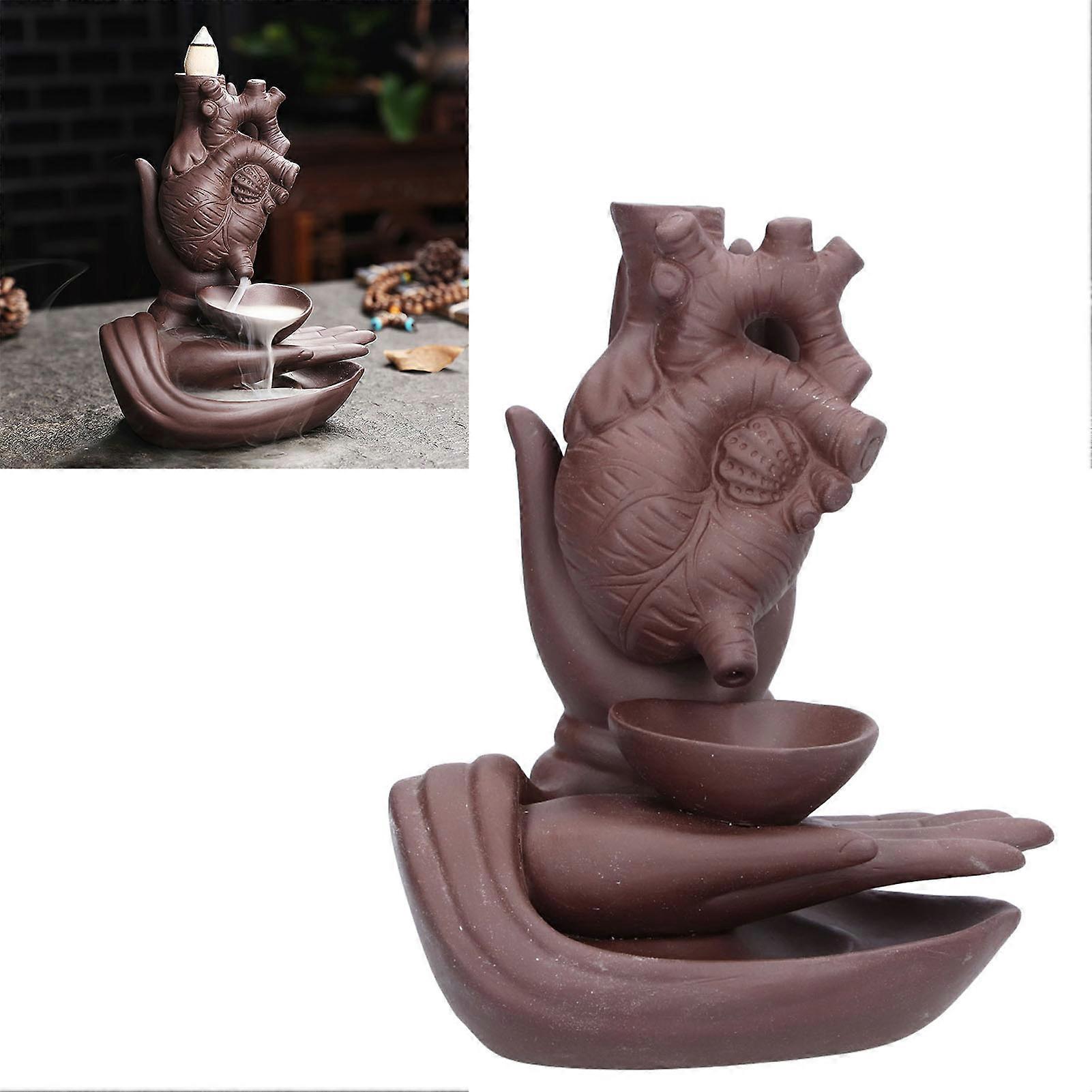 Ceramic Waterfall Backflow Incense Burner 15.5x12cm 477g Decor