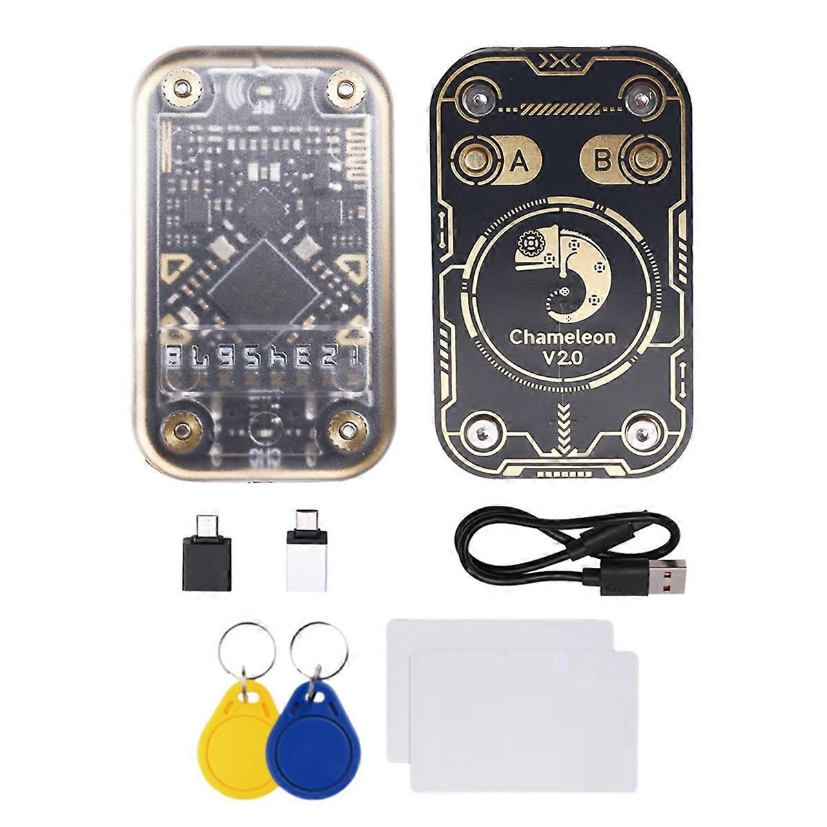 Chameleon V2.0 RFID Smart Chip Reader Emulator+2xUID Keychain/CUID Card 125K 13.56M Card Decode Cha