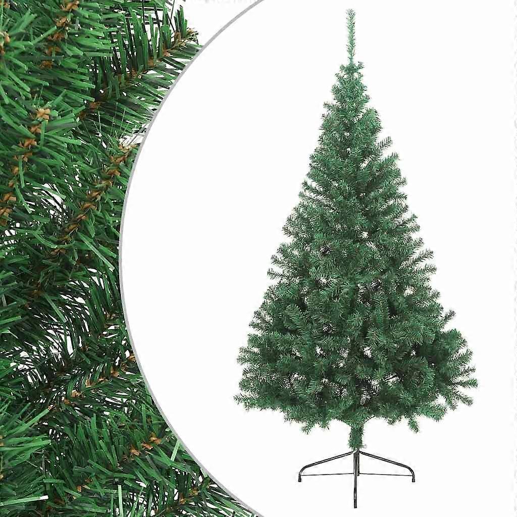 Artificial half Christmas tree with stand, green, 180 cm, PVC