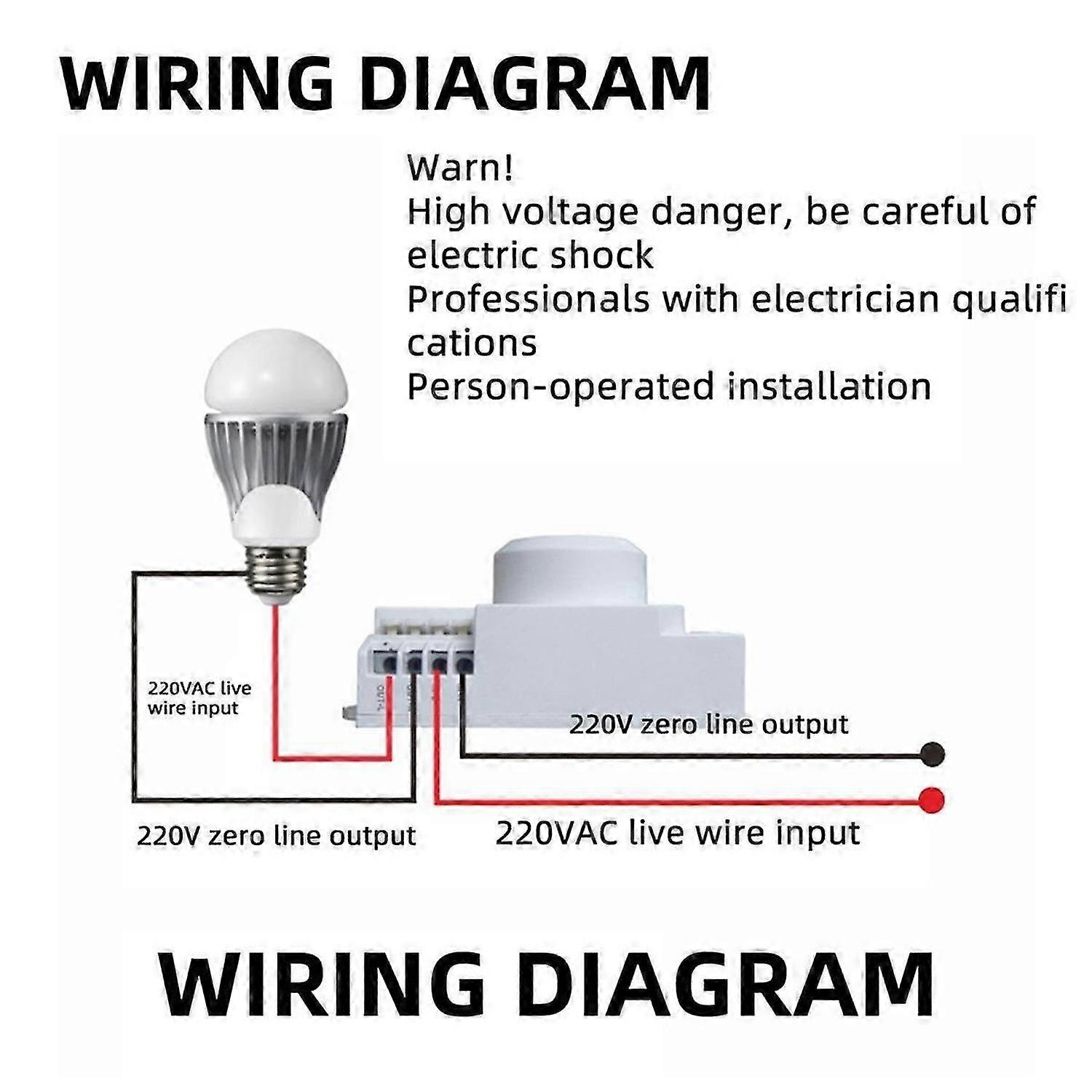 5.8GHz Microwave Radar Sensor Switch Knob Switch Adjustment LED Light Sensor Switch Human Motion Detector