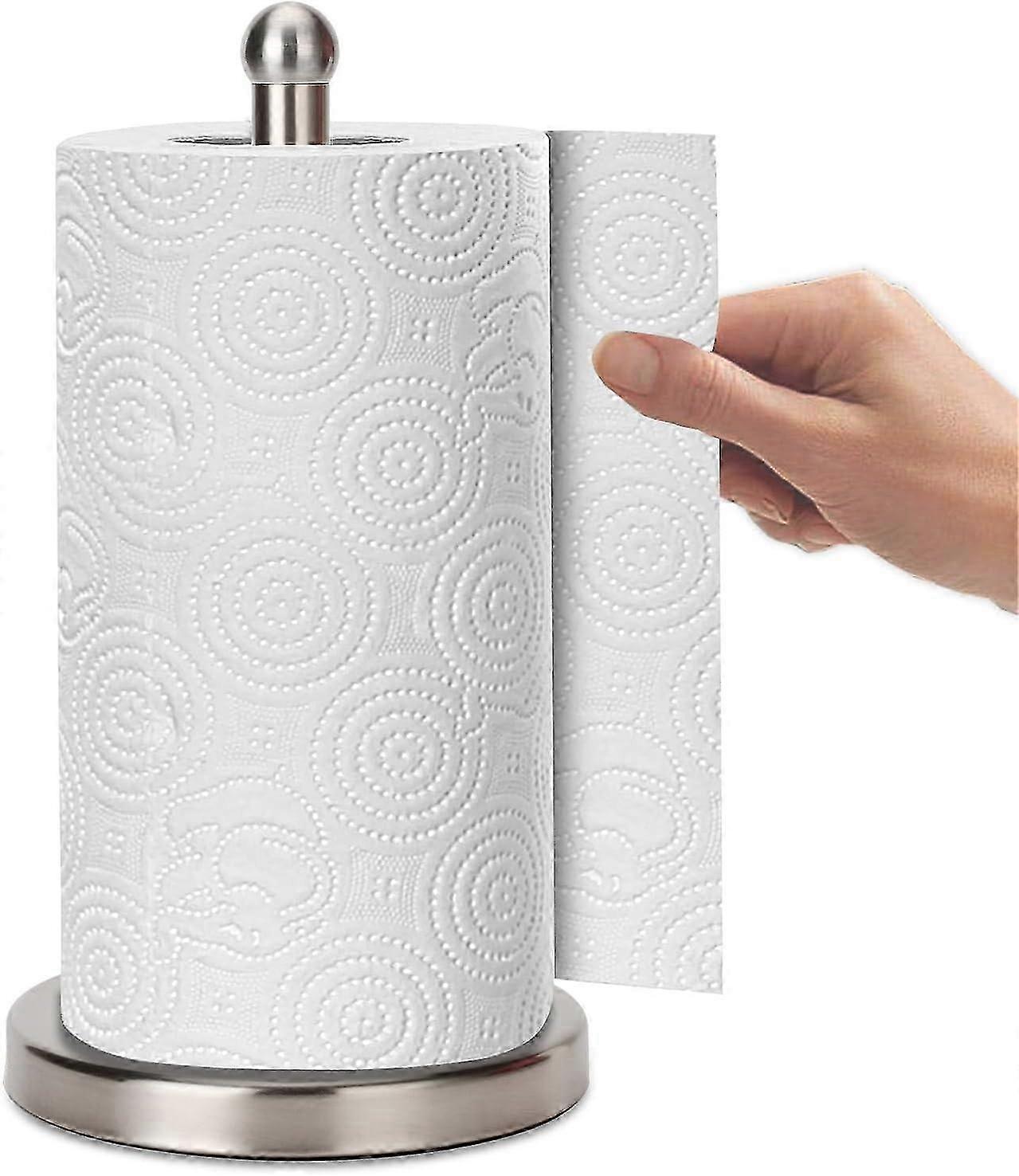 Heavy Base Paper Towel Holder for Countertop with One-Handed Operation 2025