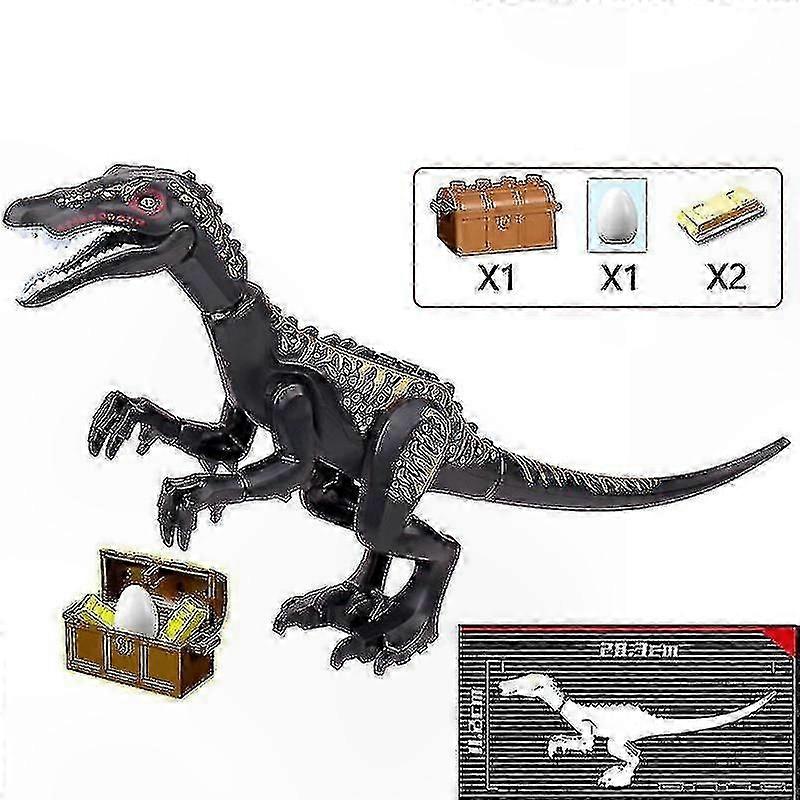 Large Dinosaur Building Blocks Playset - T-Rex, Quetzalcoatlus, Spinosaurus Figures for Kids
