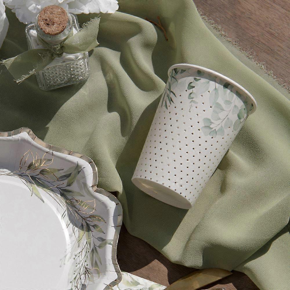 Botanical Gold Spotty Paper Cups x10