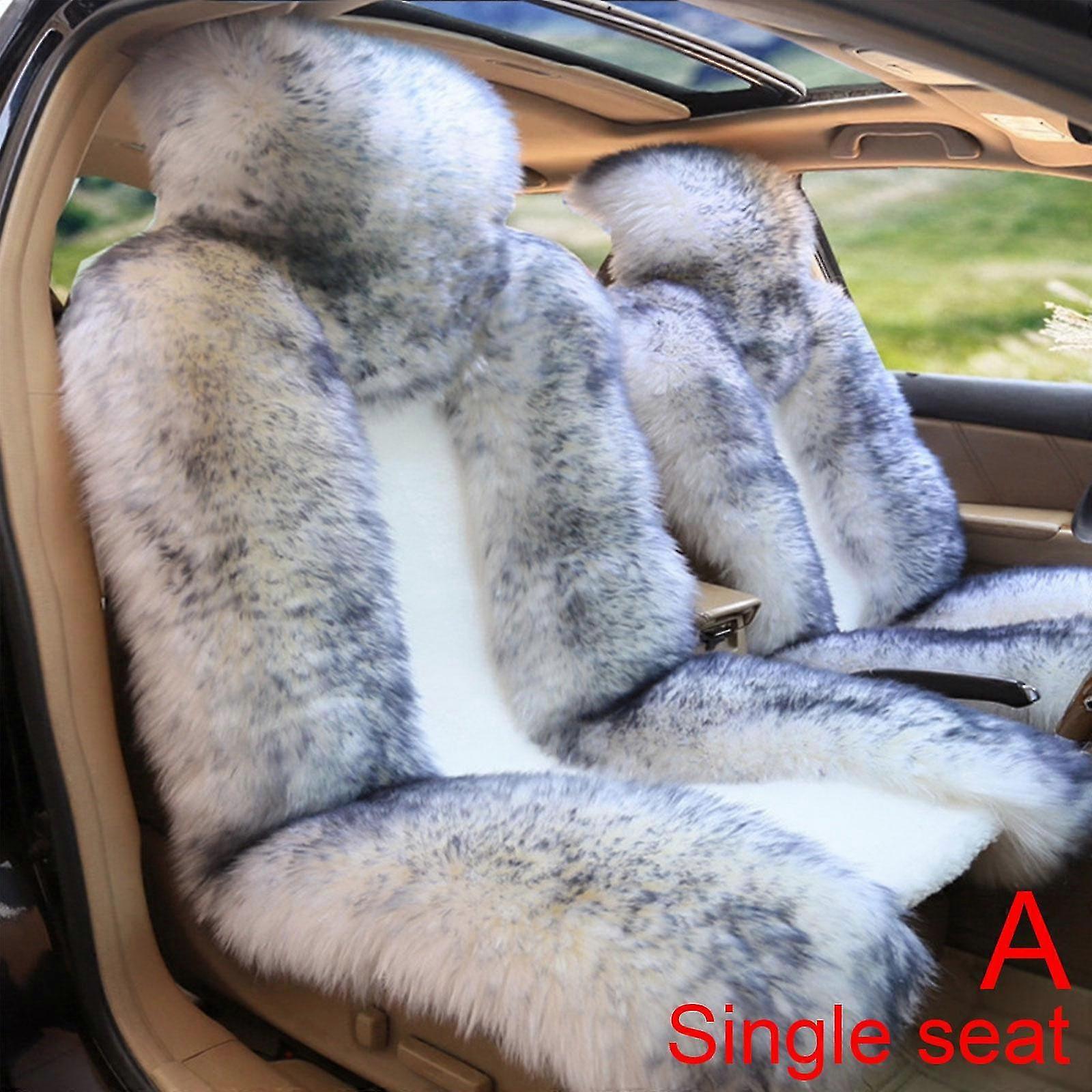 Capa do assento dianteiro do carro M5E5 Lã australiana Outono inverno Almofada quente