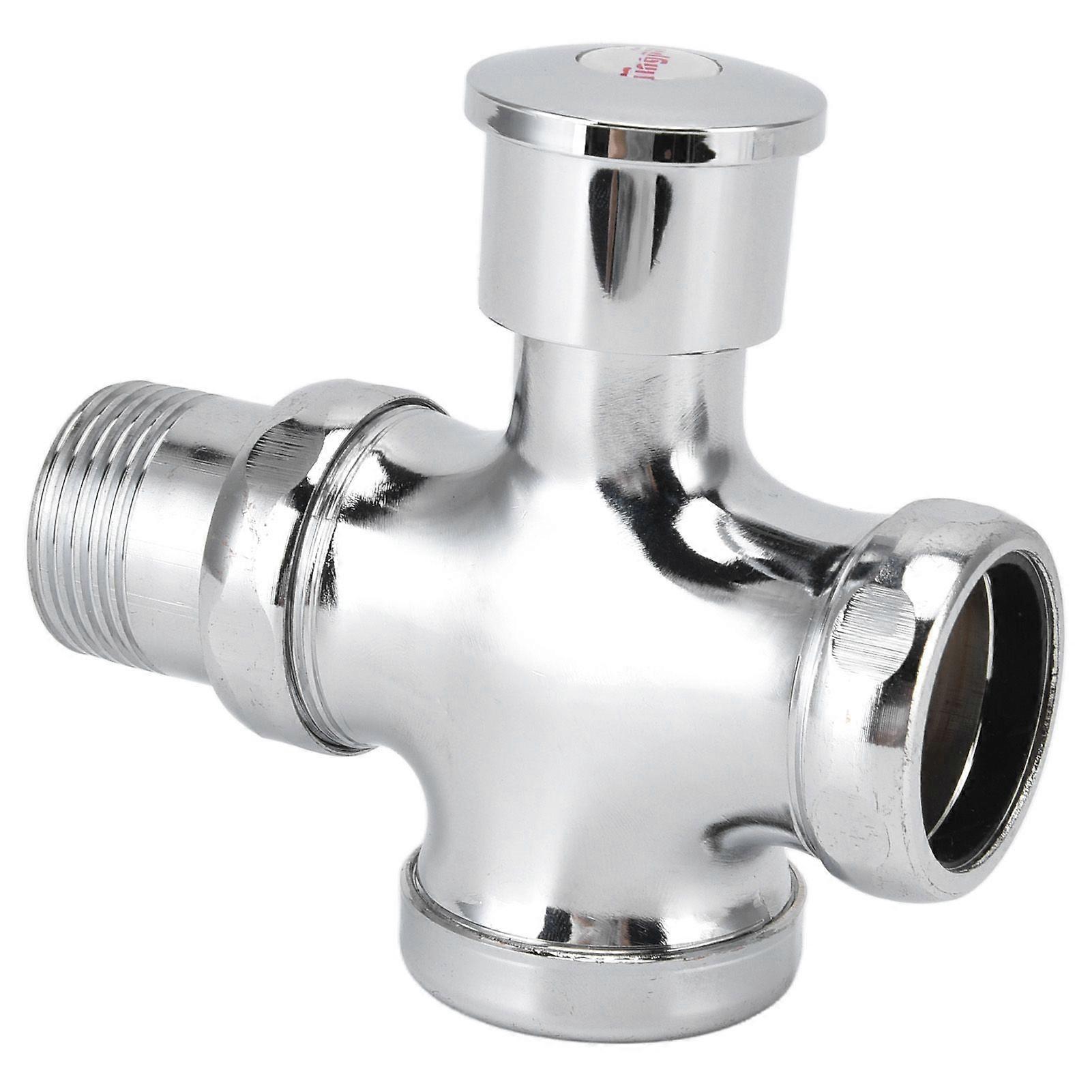 Urinal Flush Valve with Push Button Toilet Delay Flushing Valve Toilet Tank Parts Replacement DN20 DN25