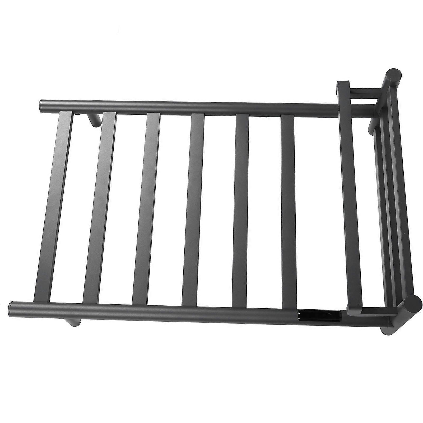 Matte Gray Heated Towel Rack 45-70°C 7000g Wall Mounted US Plug