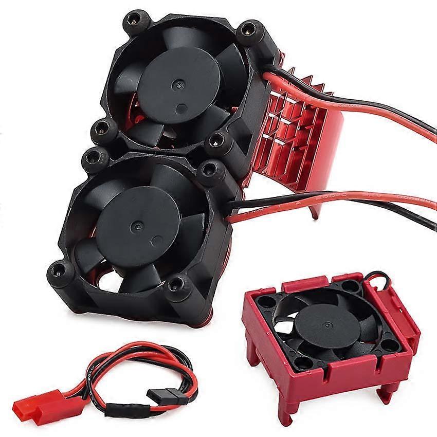 Cooling Fan VXL-3S #3340 540 Radiator Slash/Stampede 2WD D331 for TRAXXAS (Red)