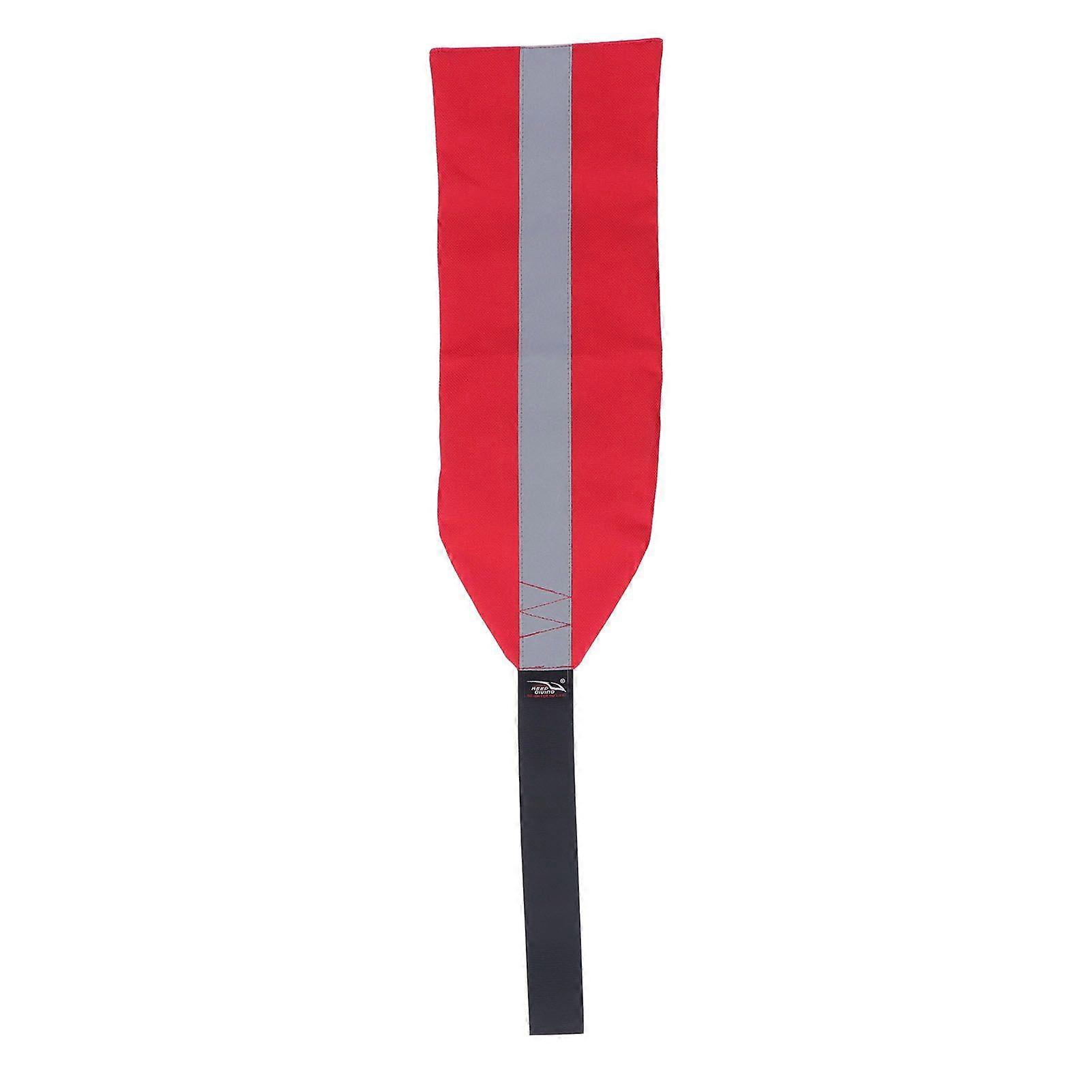 Kayak Safety Flag Multipurpose Oxford Cloth Towing Canoe Red Warning Flag With Reflective Strip for Bicycle Boats Small