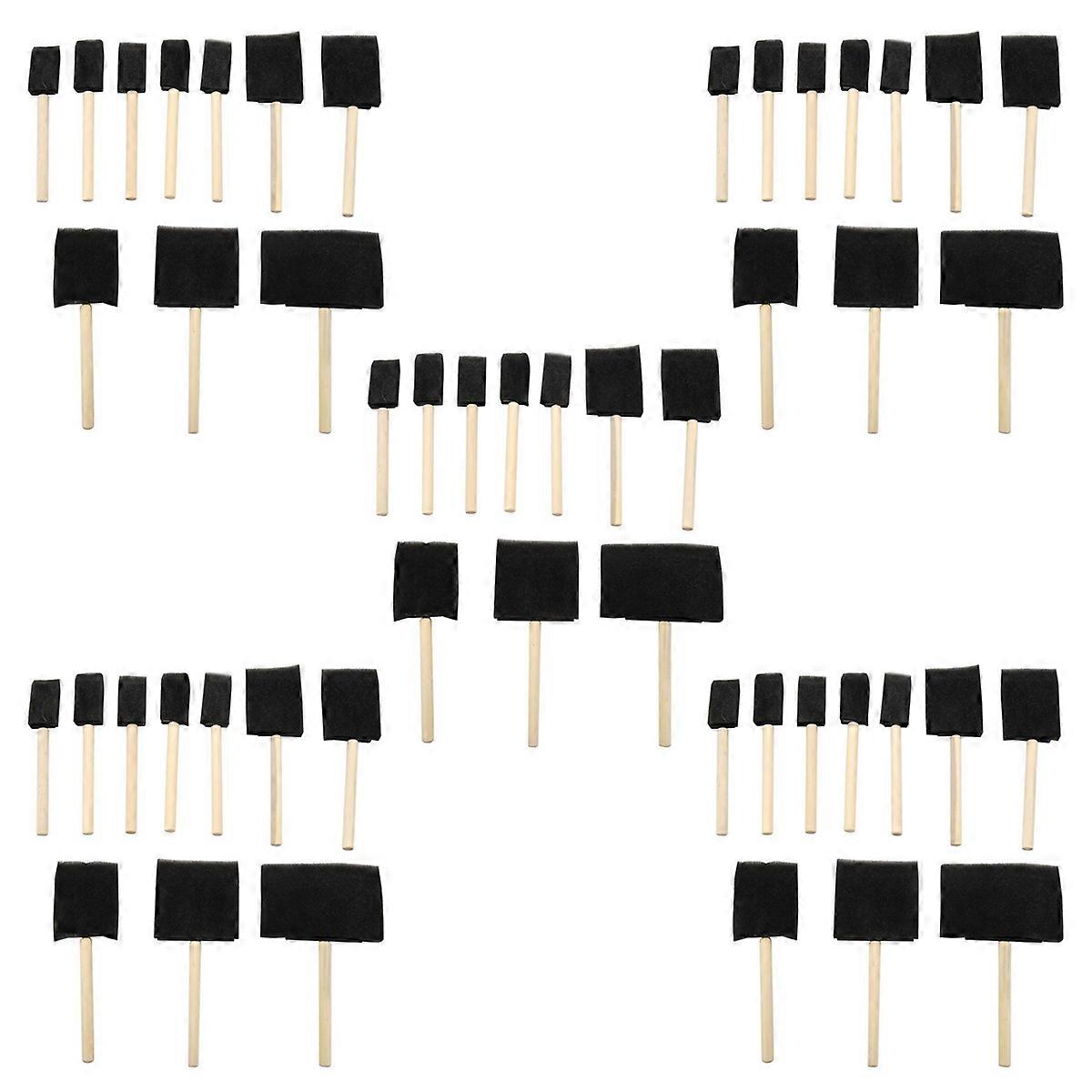 50x Foam Brush Painting Sponge Tool with Hardwood Handles