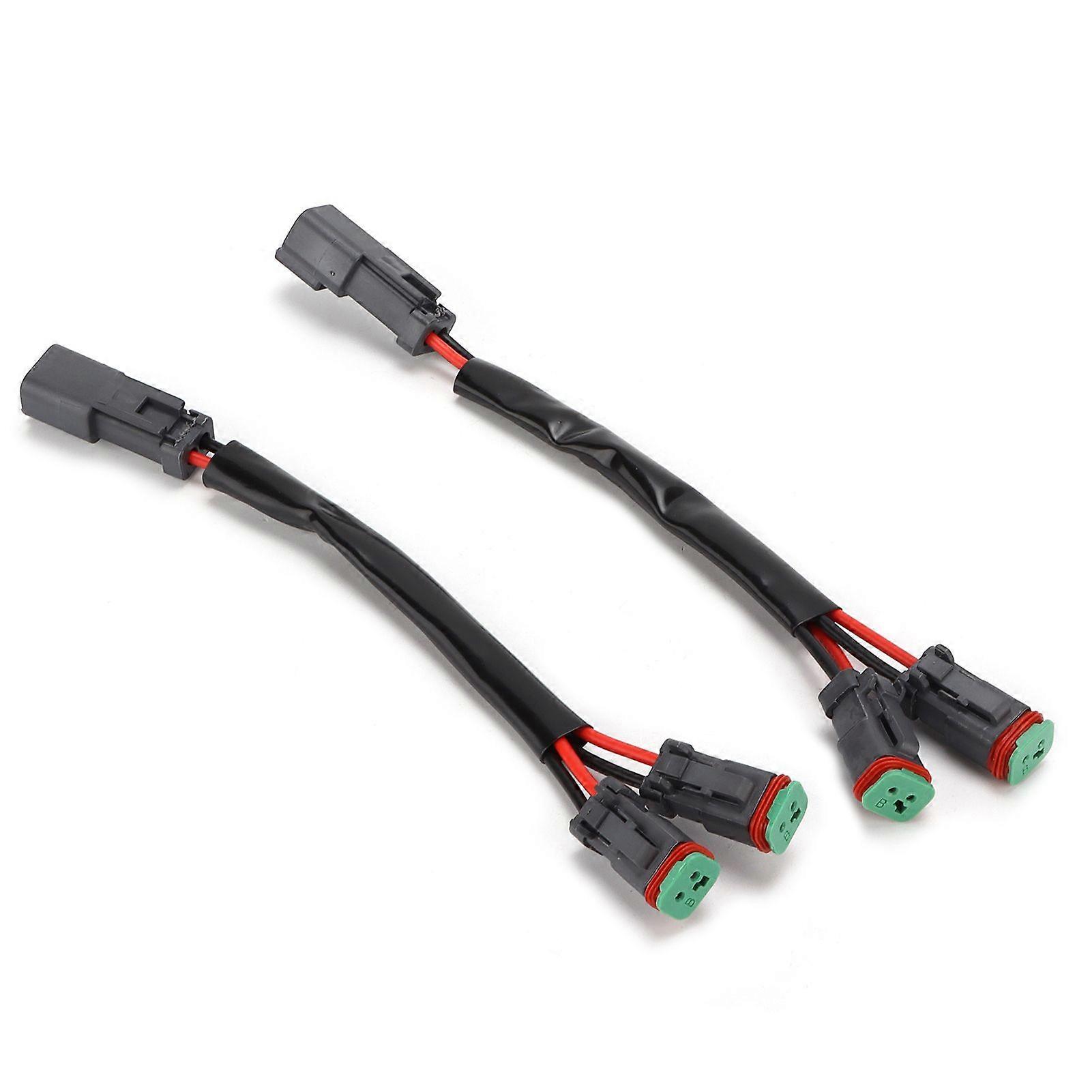 2pcs LED Work Light Socket Wiring Harness 2Lead 2Pin Male to Female Universal for Car