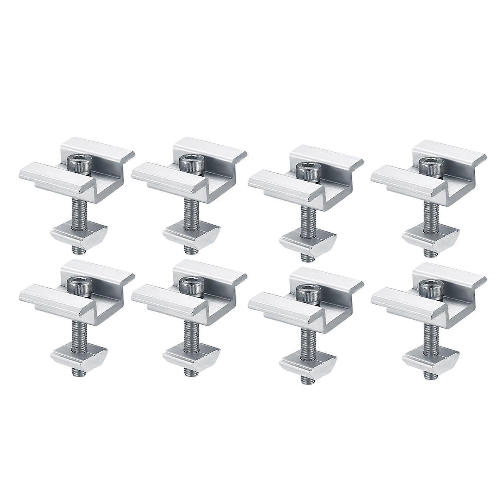 Solar Panel Mounting Brackets 8Pack, End Clamps, Centre Clamps, 30mm for PV Solar Panel Module