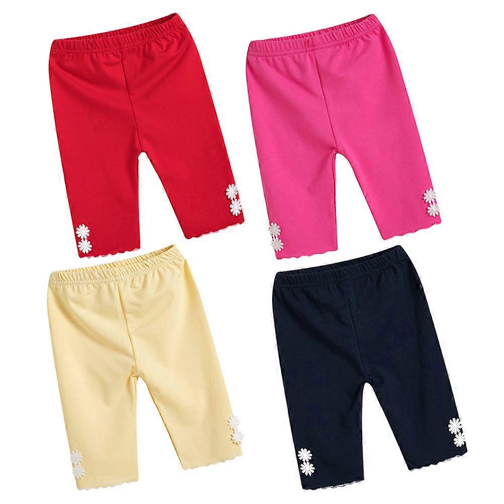 4Pcs Cotton Safety Pants For Girls Daily Wear Assorted Color Durable