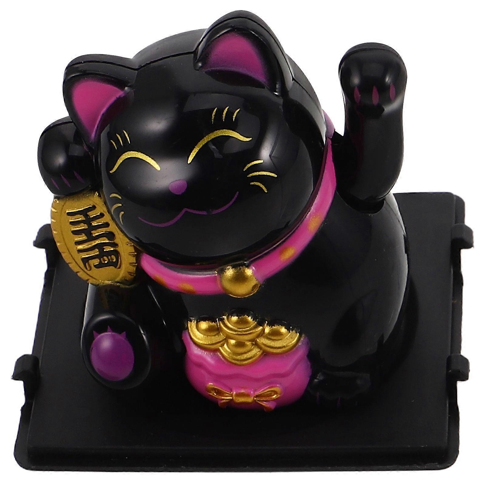Fortune Cat Dashboard Decoration Lucky Cat Waving Arm for Car